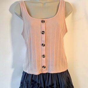 PEACH ribbed tank top